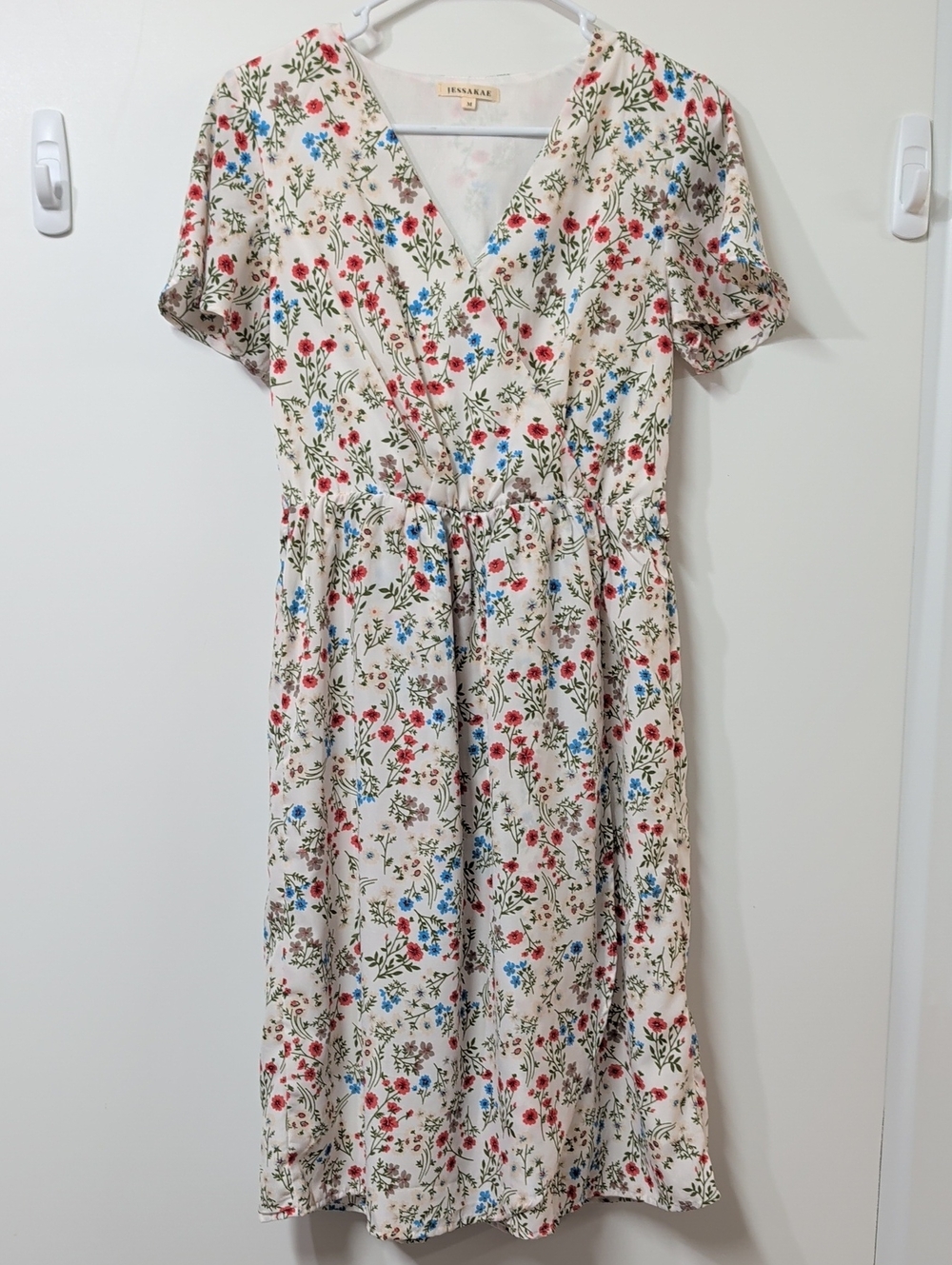 JessaKae Ditsy Wildflower Flutter Sleeve Midi Dress